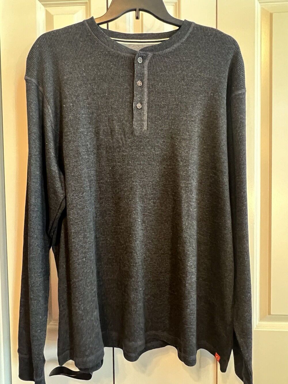 American Outdoorsman Men's 3XL Black Heather Thermal Long Sleeve Shirt